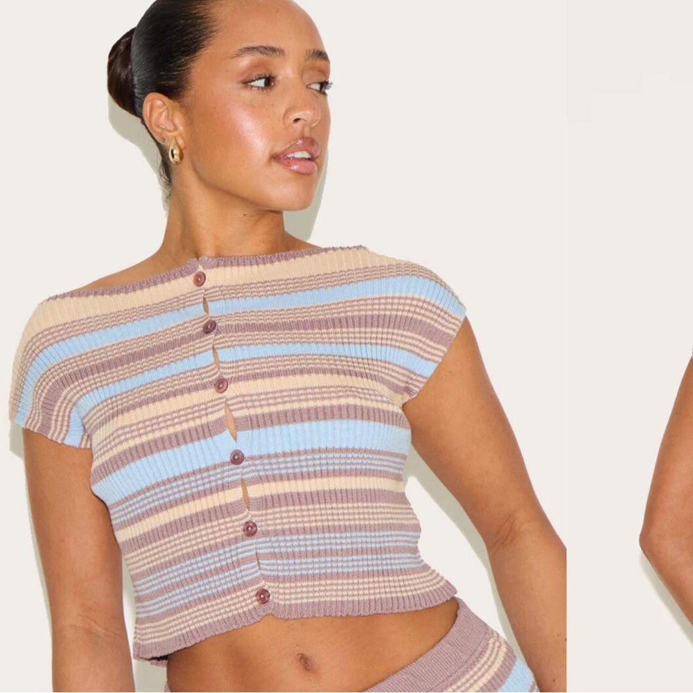 Prettylittlething knit boatneck top